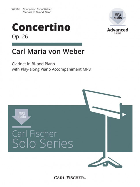 Concertino op.26 (+Online Audio)  for clarinet and piano  