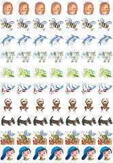 Motivaufkleber (5 Bögen à 70 Bilder)