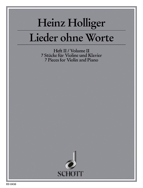 Lieder ohne Worte Band 2  für Violine und Klavier  