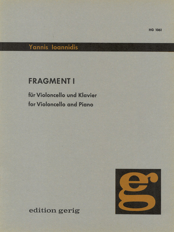 Fragment 1  für Violoncello und Klavier  