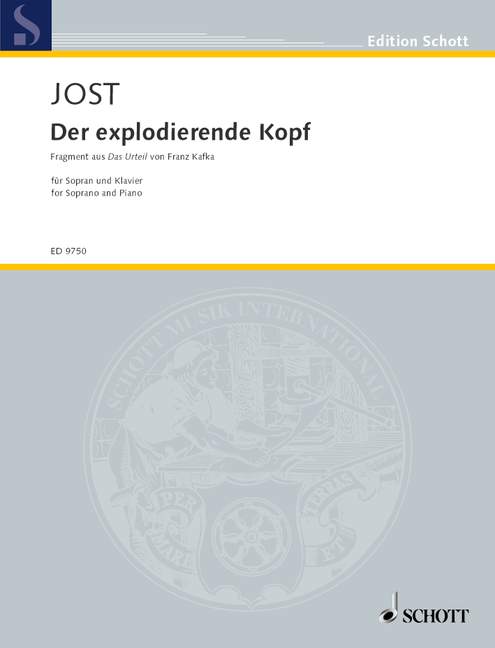 Der explodierende Kopf&nbsp;&nbsp;für Sopran und Klavier&nbsp;&nbsp;