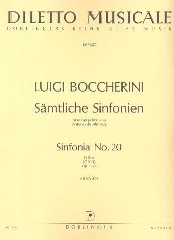 Sinfonie B-Dur Nr.20 op.36,6 G514&nbsp;&nbsp;für Orchester&nbsp;&nbsp;Stimmenset (Streicher 4-3-2-2-1)