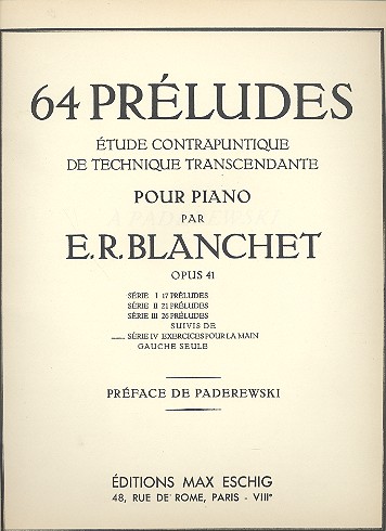 64 Préludes op.41 vol. 4  pour piano à la main gauche  