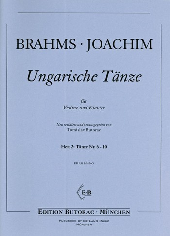 Ungarische Tänze Band 2 (Nr.6-10)&nbsp;&nbsp;für Violine und Klavier&nbsp;&nbsp;
