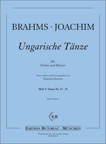 Ungarische Tänze Band 4 (Nr.17-21)&nbsp;&nbsp;für Violine und Klavier&nbsp;&nbsp;
