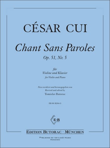 Chant sans paroles op.51,5  für Violine und Klavier  
