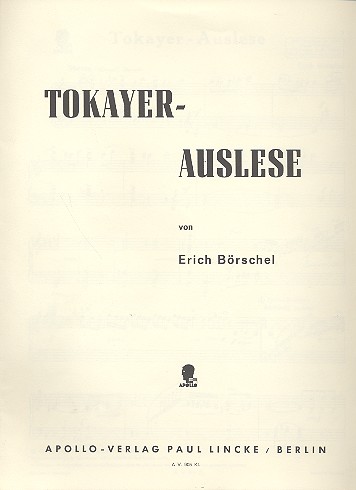 Tokayer-Auslese  für Klavier  