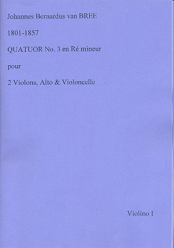 Quatour no.3 ré mineur&nbsp;&nbsp;pour quatuor à cordes&nbsp;&nbsp;