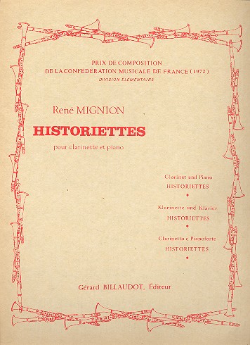 Histoirettes pour clarinette et piano&nbsp;&nbsp;&nbsp;&nbsp;