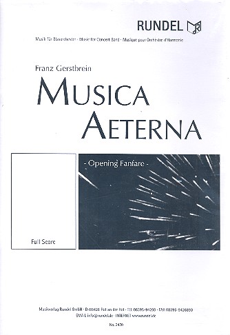 Musica Aeterna für Blasorchester  Partitur und Stimmen  