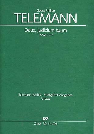 Deus judicium tuum TVWV7:7&nbsp;&nbsp;für Soli (SSATB), Chor (SSATB)&nbsp;&nbsp;und Orchester,  Klavierauszug
