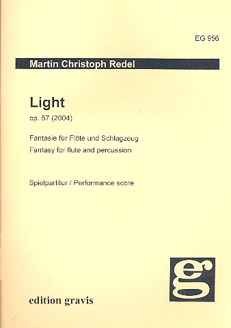 Light op.57 Fantasie für  Flöte und Schlagzeug  2 Spielpartituren