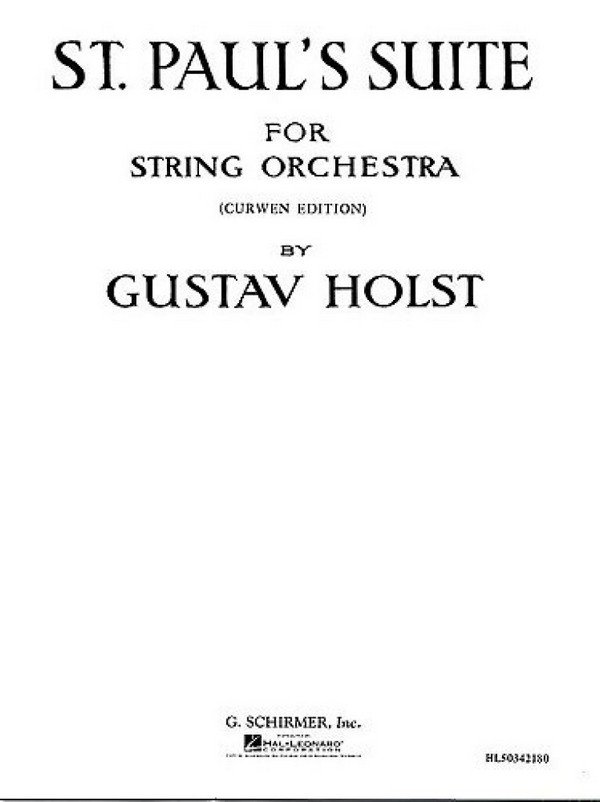 St. Paul's Suite&nbsp;&nbsp; for string orchestra&nbsp;&nbsp;score