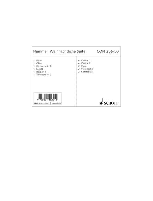 Weihnachtliche Suite op.13b&nbsp;&nbsp;für Kammerorchester&nbsp;&nbsp;Stimmen