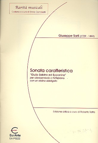Sonata caratteristica per  clavicembalo (pianoforte)  con un violino obbligato