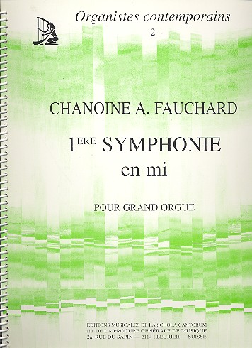 Symphonie en mi no.1  pour grand orgue  