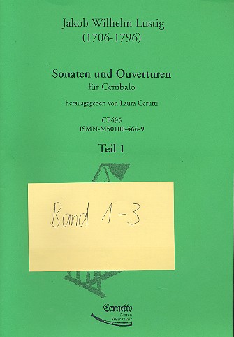 Sonaten und Ouvertüren Band 1-3  für Cembalo  