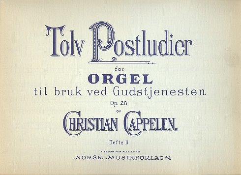 12 Postludier op.28 vol.2 (nos.7-12)  for orgel  