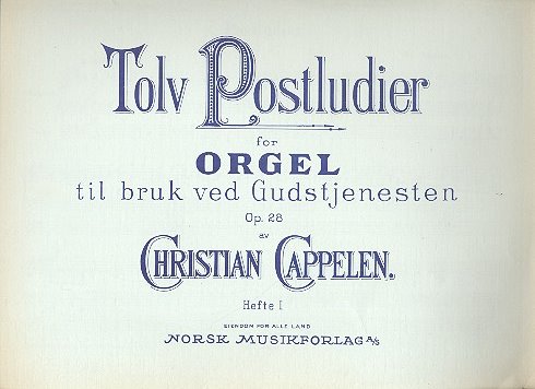 12 postludier op.28 vol.1 (nos.1-6)  for orgel  