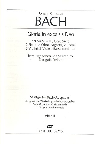 Gloria in excelsis Deo  für Soli, gem Chor und Orchester  Viola 2