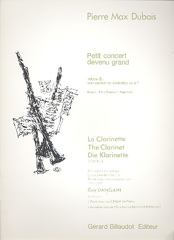 Petit concert devenu grand vol.3  pour 4 clarinettes  partition et parties