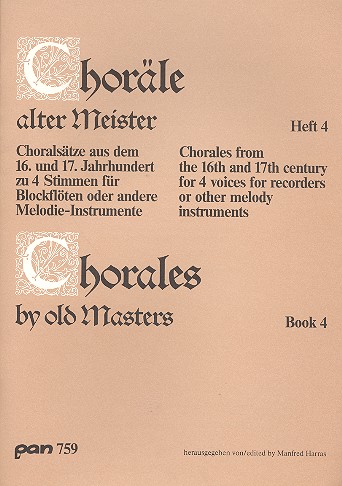Choräle alter Meister Band 4&nbsp;&nbsp;für 4 Instrumente (SATB)&nbsp;&nbsp;Partitur