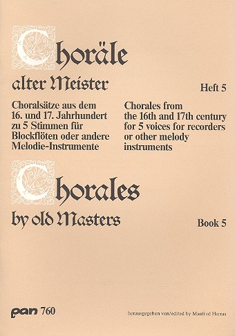 Choräle alter Meister Band 5&nbsp;&nbsp;für 4 Instrumente (SATB)&nbsp;&nbsp;Partitur