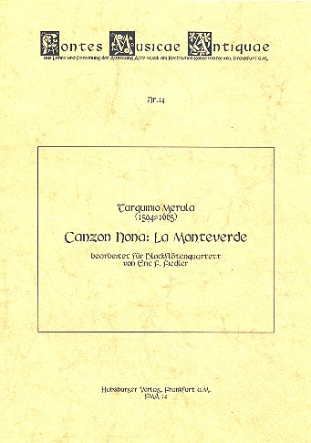 Canzon nona - La Monteverde  für 4 Blockflöten (SATB)  Partitur und Stimmen