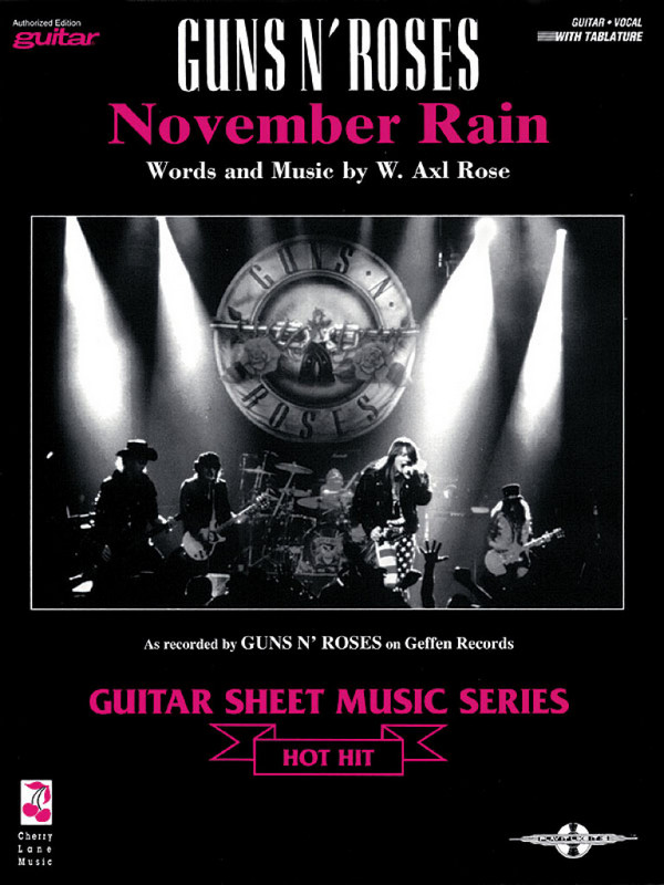 Guns n' Roses: November Rain  for vocal/guitar with tabulature  guitar sheet music series
