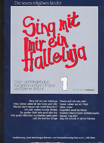 Sing mit mir ein Halleluja Band 1&nbsp;&nbsp;für gem Chor und Instrumente&nbsp;&nbsp;Chorpartitur