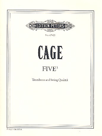 Five3  for trombone and string quartet  Parts