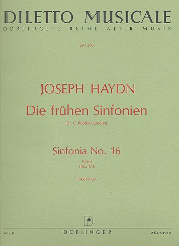 Sinfonie B-Dur Nr.16 Hob.I:16 für Orchester&nbsp;&nbsp;Partitur&nbsp;&nbsp;