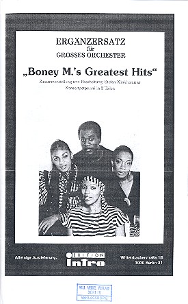 Boney M.'s greatest Hits (Potpourri):  Ergänzungsstimmen für grosses Orchester  