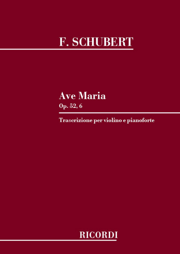 Ave Maria op.52,6 für Violine und Klavier  (erleichterte Ausgabe)  