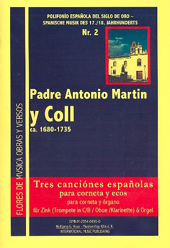 3 canciones espanolas für Zink (Trompete/  Oboe/Klarinette) und Orgel  