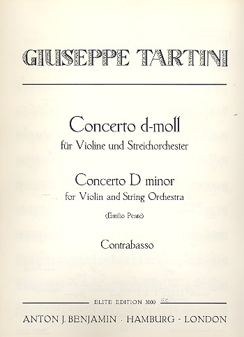 Konzert d-Moll&nbsp;&nbsp;für Violine und Streichorchester&nbsp;&nbsp;Kontrabass