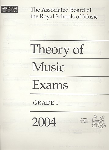 Theory of Music Exams Grade 1 2004&nbsp;&nbsp;&nbsp;&nbsp;