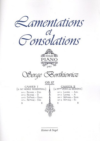 Lamentations et Consolations op.17 vol.2 (nos.5-8)   für Klavier  Verlagskopie