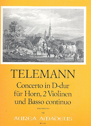 Konzert D-Dur TWV43:D8 für Horn,&nbsp;&nbsp;2 Violinen und Bc&nbsp;&nbsp;Partitur und Stimmen