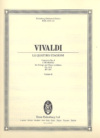 Konzert op.8,4 RV297&nbsp;&nbsp;für Violine, Streichorchester und Bc&nbsp;&nbsp;Violine 2