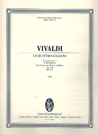 Konzert op.8,4 RV297&nbsp;&nbsp;für Violine, Streichorchester und Bc&nbsp;&nbsp;Viola