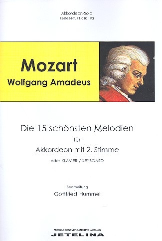 Die 15 schönsten Melodien (+CD) &nbsp;&nbsp;für 1-2 Akkordeons (Klavier/Keyboard)&nbsp;&nbsp;Partitur und Stimme