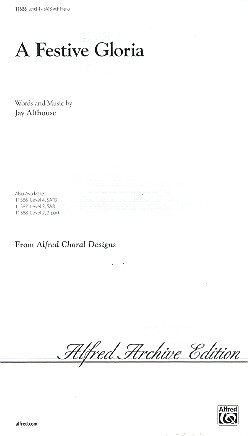 A festive Gloria&nbsp;&nbsp;for mixed chorus and piano&nbsp;&nbsp;score