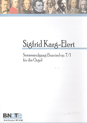 Sonnenaufgang op.7,1&nbsp;&nbsp;für Orgel&nbsp;&nbsp;