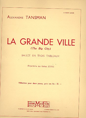 La grande Ville&nbsp;&nbsp;für 2 Klaviere zu 4 Händen&nbsp;&nbsp;2 Spielpartituren