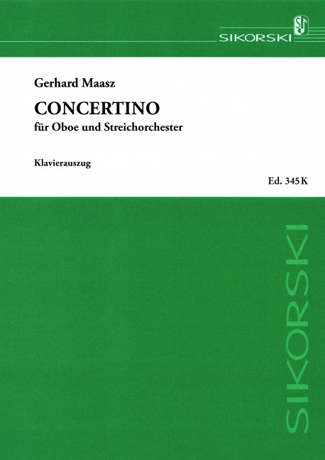 Concertino für Oboe und  Streichorchester für Oboe  und Klavier