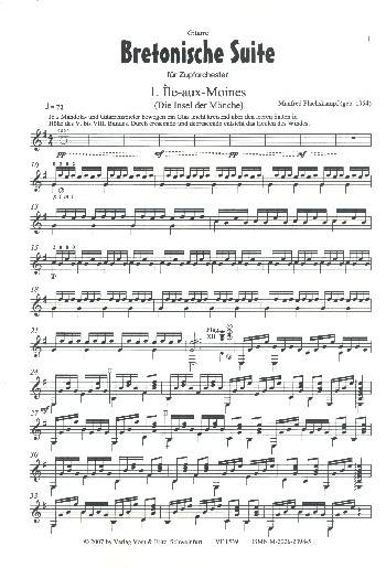 Bretonische Suite  für Zupforchester  Gitarre