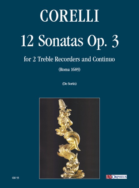 12 Sonaten op.3 für 2 Altblockflöten und Bc  Partitur (Bc nicht ausgesetzt) und Stimmen  