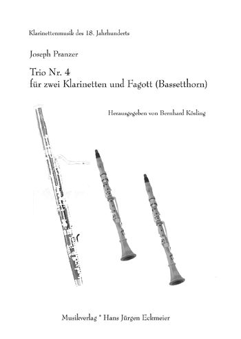 Trio Nr. 4 für 2 Klarinetten und Fagott  (Bassetthorn)  Partitur und Stimmen