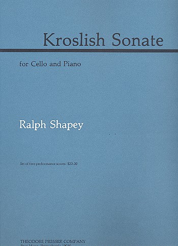 Kroslish Sonata for cello and piano&nbsp;&nbsp;2 scores&nbsp;&nbsp;